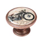 Πομολάκι Vintage Χάλκινο Classic Motorcycle Black Φ37mm