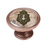 Πομολάκι Vintage Χάλκινο Ornamental Keyhole Φ37mm