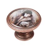 Πομολάκι Vintage Χάλκινο Victorian Lady Fan Φ37mm