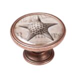 Πομολάκι Vintage Χάλκινο Starfish Φ37mm