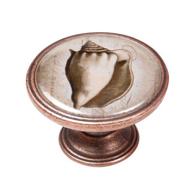 550CB59 Πομολάκι Vintage Χάλκινο Sea Shell Φ37mm - Image 1