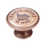 Πομολάκι Vintage Χάλκινο Central Hotel Le Mans Φ37mm