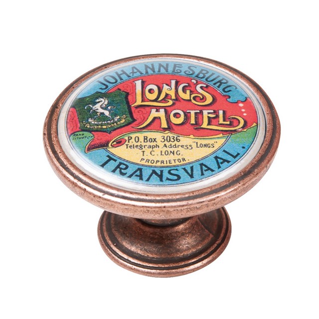 550CB73 Πομολάκι Vintage Χάλκινο Long's Hotel Transvaal Φ37mm - Image 1