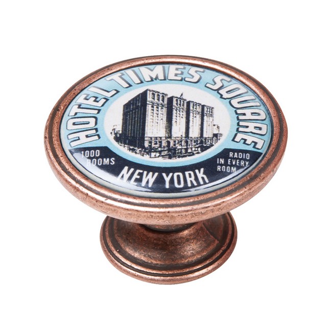 550CB74 Πομολάκι Vintage Χάλκινο Hotel Times Square New York Φ37mm - Image 1