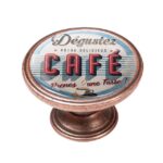 Πομολάκι Vintage Χάλκινο Vintage Café Sign Φ37mm
