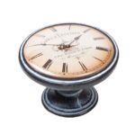Πομολάκι Vintage Πατίνα Μαύρο Classic Roman Clock Φ37mm
