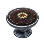 Πομολάκι Vintage Πατίνα Μαύρο Flower Mandala Φ37mm