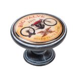 Πομολάκι Vintage Πατίνα Μαύρο Big Valve Bicycle Φ37mm