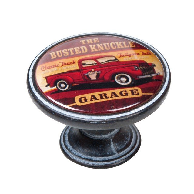 550NF11 Πομολάκι Vintage Πατίνα Μαύρο Busted Knuckle Garage Car Φ37mm - Image 1