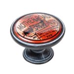 Πομολάκι Vintage Πατίνα Μαύρο Mother Road Motorcycle Φ37mm