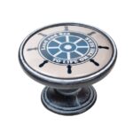 Πομολάκι Vintage Πατίνα Μαύρο Ship Wheel Φ37mm