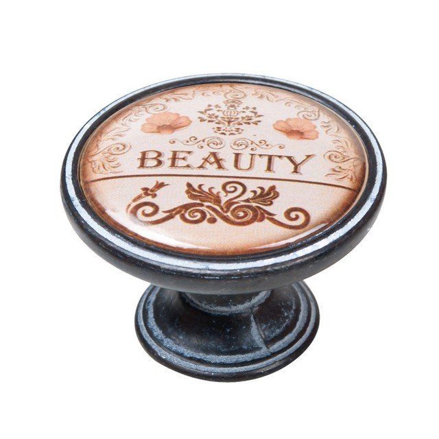550NF30 Πομολάκι Vintage Πατίνα Μαύρο Beauty Label Φ37mm - Image 1
