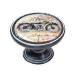 Πομολάκι Vintage Πατίνα Μαύρο Vintage Motorcycle Classic Φ37mm