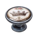 Πομολάκι Vintage Πατίνα Μαύρο Royal Crown Φ37mm