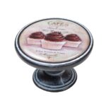 Πομολάκι Vintage Πατίνα Μαύρο Vintage Cupcakes Φ37mm