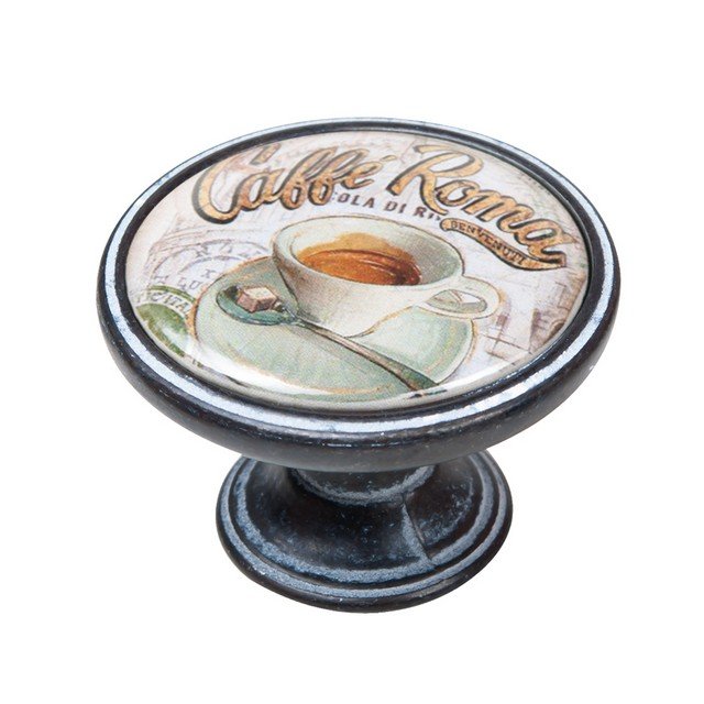 550NF62 Πομολάκι Vintage Πατίνα Μαύρο Caffè Roma Φ37mm - Image 1