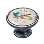 Πομολάκι Vintage Πατίνα Μαύρο Tea Time Φ37mm