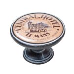 Πομολάκι Vintage Πατίνα Μαύρο Central Hotel Le Mans Φ37mm