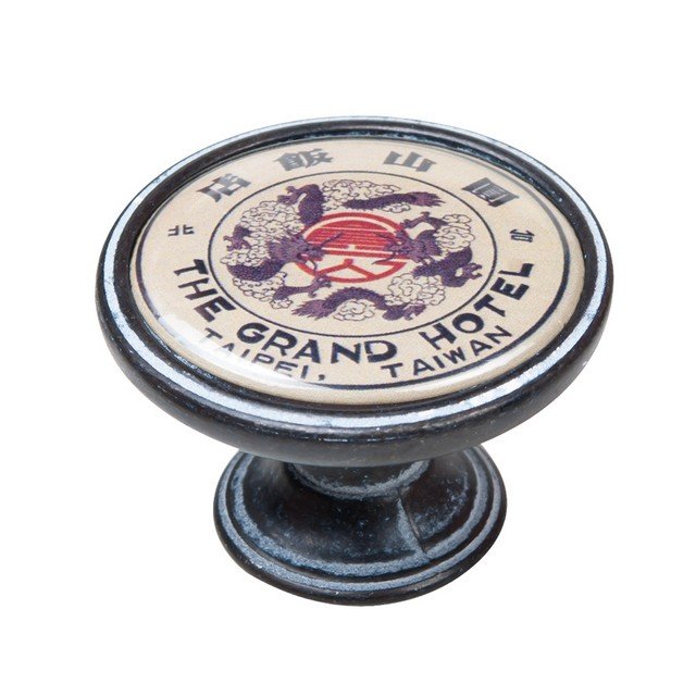 550NF71 Πομολάκι Vintage Πατίνα Μαύρο Grand Hotel Taipei Φ37mm - Image 1