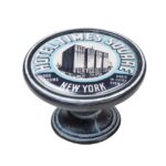 Πομολάκι Vintage Πατίνα Μαύρο Hotel Times Square New York Φ37mm