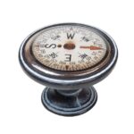 Πομολάκι Vintage Πατίνα Μαύρο Explorer Compass Φ37mm