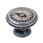 Πομολάκι Vintage Πατίνα Μαύρο Navigation Compass Φ37mm