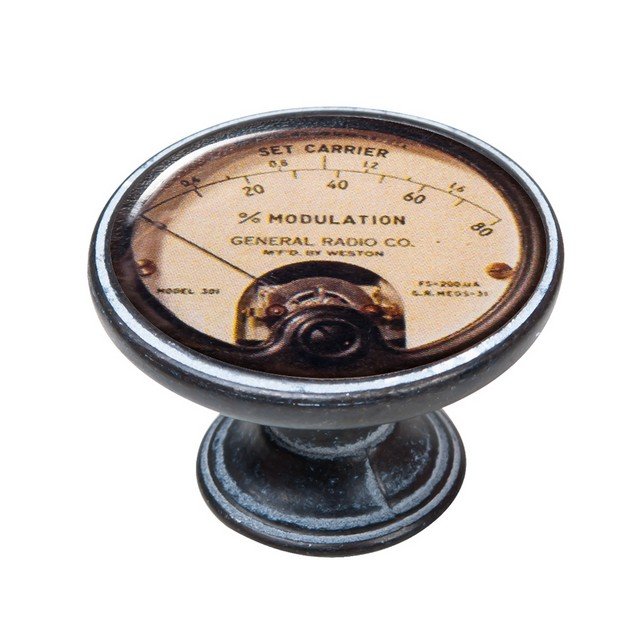 550NF81 Πομολάκι Vintage Πατίνα Μαύρο Vintage Gauge Φ37mm - Image 1