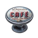 Πομολάκι Vintage Πατίνα Μαύρο Vintage Café Sign Φ37mm