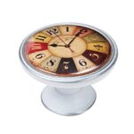 Πομολάκι Vintage Πατίνα Ασημί Color Wheel Clock Φ37mm