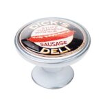 Πομολάκι Vintage Πατίνα Ασημί Deli Sausage Φ37mm