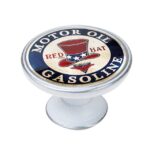 Πομολάκι Vintage Πατίνα Ασημί Motor Oil Gasoline Φ37mm