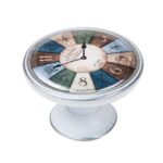 Πομολάκι Vintage Πατίνα Ασημί Color Vintage Clock Φ37mm