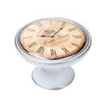 Πομολάκι Vintage Πατίνα Ασημί Pontel Freres Clock Φ37mm