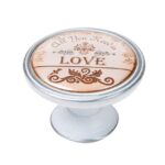 Πομολάκι Vintage Πατίνα Ασημί Love Vintage Label Φ37mm