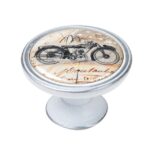 Πομολάκι Vintage Πατίνα Ασημί Vintage Motorcycle Classic Φ37mm