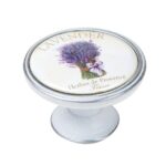 Πομολάκι Vintage Πατίνα Ασημί Lavender Provence Φ37mm