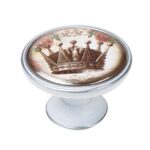 Πομολάκι Vintage Πατίνα Ασημί Vintage Crown Φ37mm