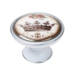 Πομολάκι Vintage Πατίνα Ασημί Royal Crown Φ37mm