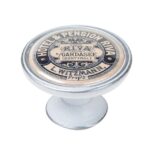 Πομολάκι Vintage Πατίνα Ασημί Hotel & Pension Riva Φ37mm
