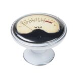 Πομολάκι Vintage Πατίνα Ασημί Vintage VU Meter Φ37mm