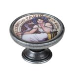 Πομολάκι Επίπλου Vintage Ασημί Αντικέ Φ37 – Paris Art Nouveau