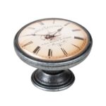 Πομολάκι Επίπλου Vintage Ασημί Αντικέ Φ37 – Ρολόι Vintage