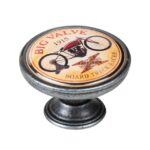 Πομολάκι Επίπλου Vintage Ασημί Αντικέ Φ37 – Big Valve Bicycle
