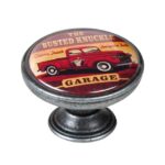 Πομολάκι Επίπλου Vintage Ασημί Αντικέ Φ37 – Busted Knuckle Garage
