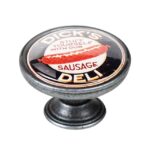 Πομολάκι Επίπλου Vintage Ασημί Αντικέ Φ37 – Dicks Deli Sausage