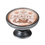 Πομολάκι Επίπλου Vintage Ασημί Αντικέ Φ37 – Beauty