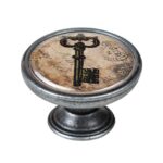 Πομολάκι Επίπλου Vintage Ασημί Αντικέ Φ37 – Vintage Κλειδί