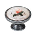 Πομολάκι Επίπλου Vintage Ασημί Αντικέ Φ37 – Magnolia