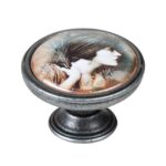 Πομολάκι Επίπλου Vintage Ασημί Αντικέ Φ37 – Vintage Lady