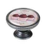 Πομολάκι Επίπλου Vintage Ασημί Αντικέ Φ37 – Chocolate Cupcakes